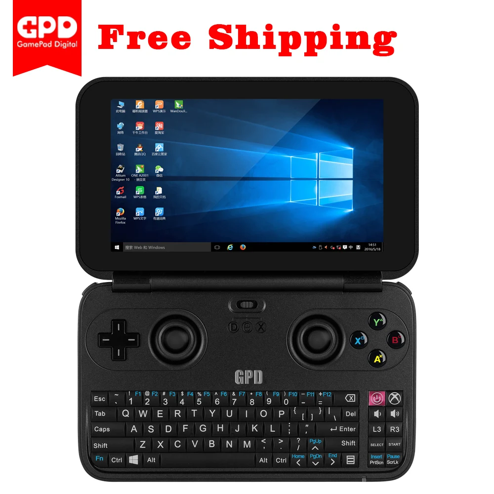 GPD Win 5.5 дюймов мини игровой ноутбук Процессор x7 Z8750 Windows 10 Системы 4 ГБ/64 ГБ|gaming