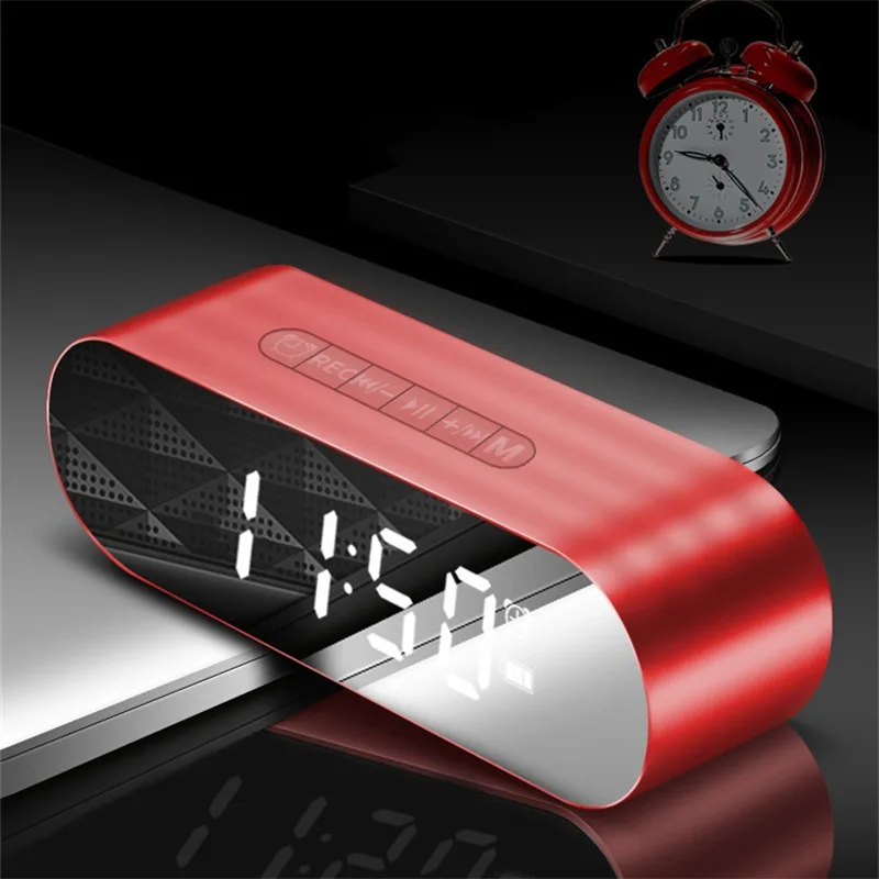 Светодиодный цифровой будильник с fm радио altavoz Bluetooth динамик TF USB Саундбар