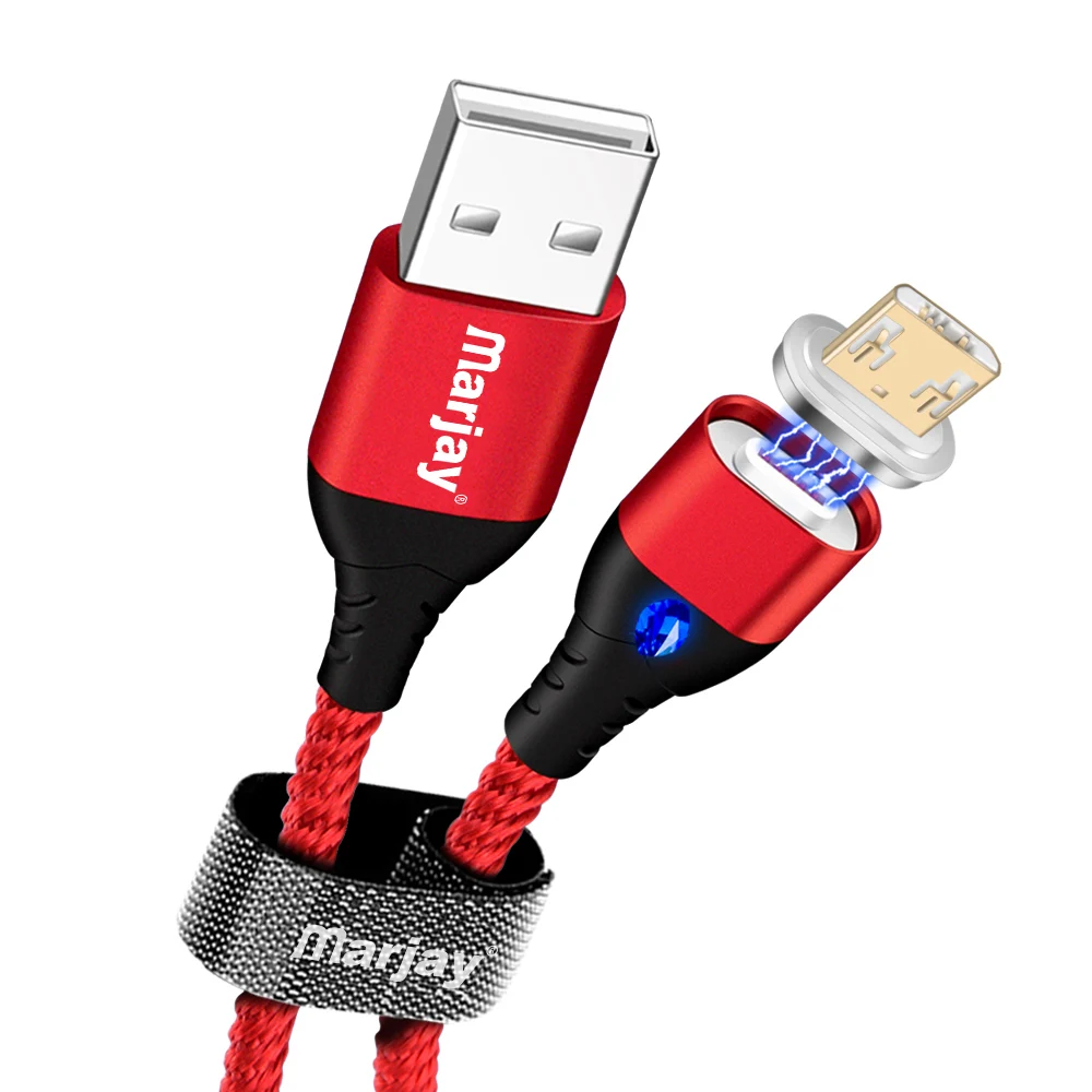 Магнитный usb-кабель Marjay, 3 А, кабель Micro USB для быстрой зарядки samsung S7, Xiaomi Redmi Note 5, huawei, htc, Microusb, шнур для Android