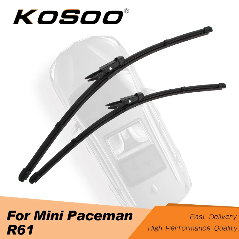 

KOSOO For Mini Paceman R61,Fit Pinch Tab Arm 2013 2014 2015 Auto Accessories Natural Rubber Wiper Blades Clean The Windshield