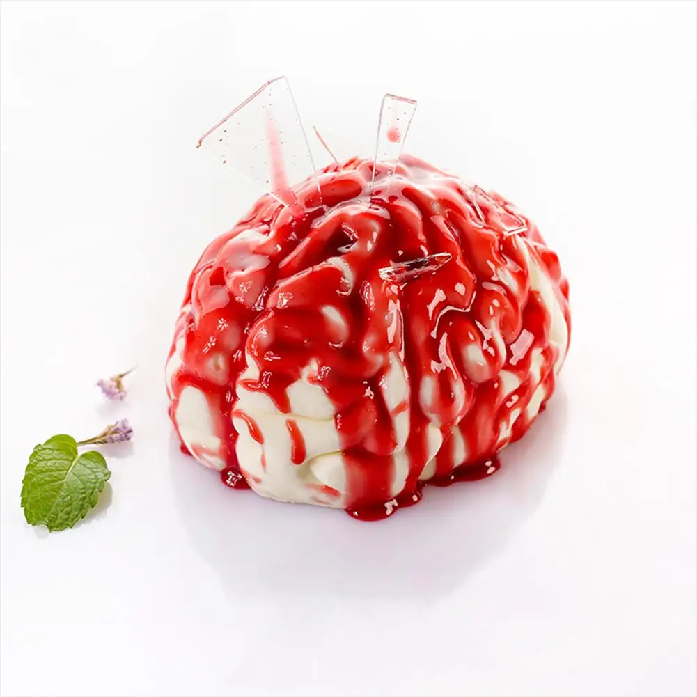 Силиконовая форма для выпечки в форме цветка 3D мозга Форма Пудинг сделай сам