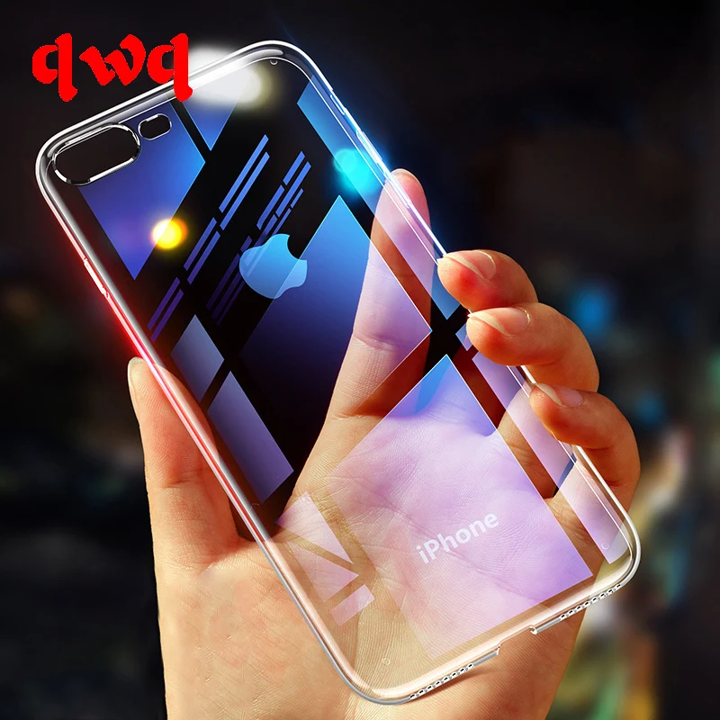 Роскошные прозрачные силиконовые чехлы для Apple iPhone X 8 6s 7 Plus Ультратонкий Мягкий