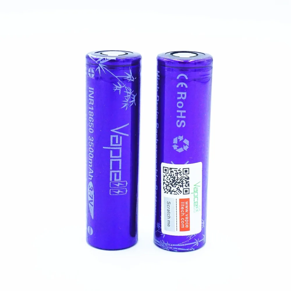 Бесплатная доставка 4 шт. батарея VAPCELL 18650 3500 мАч 10 А литиевый аккумулятор 3 7 в