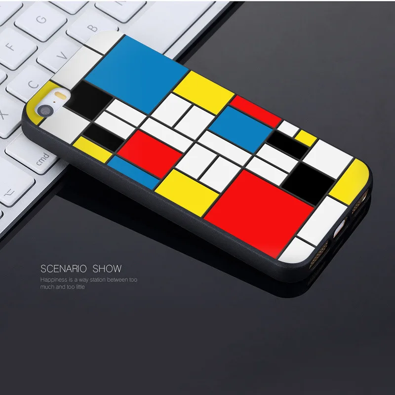 MaiYaCa для iphone 7 6 X Mondrian grid Art Design Coque Shell чехол телефона Apple iPhone 8 6S Plus XS XR SE 5C