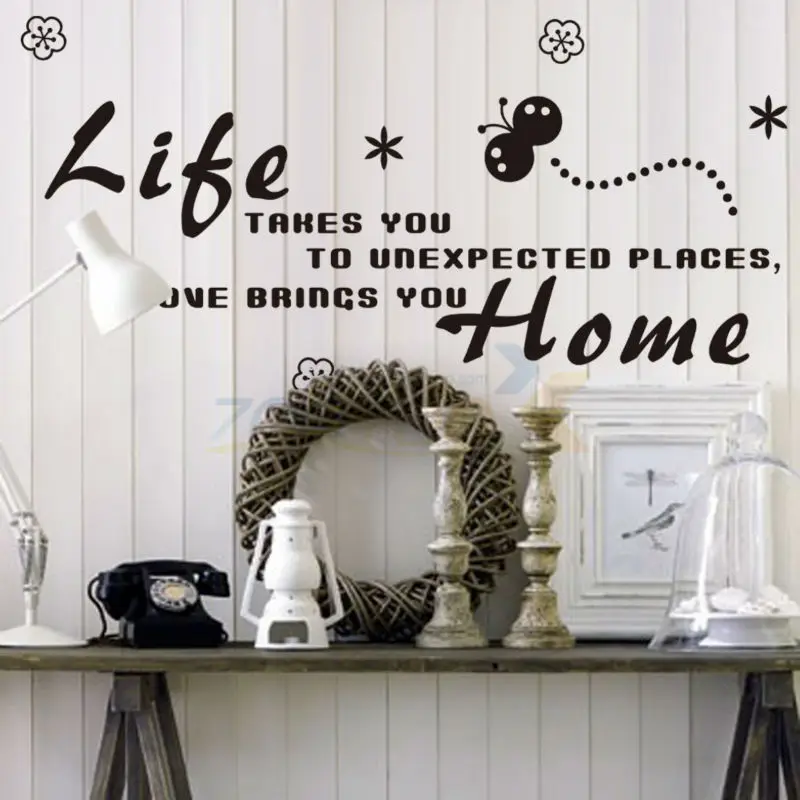 

Life takes you to unexpected Placeswall decal ZooYoo8160 decorative adesivo de parede removable vinyl wall sticker