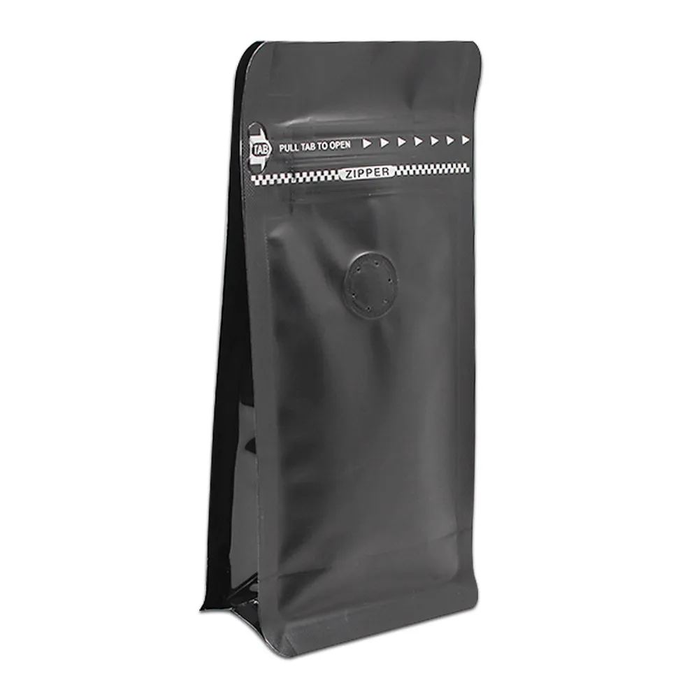 25 шт./лот 9*18,5+ 5 см Открытый верх алюминиевая фольга Doypack мешки для упаковки пакетов Тепло Печать молния посылка мешок для кофейных зерен с вентиляционным отверстием - Цвет: Black