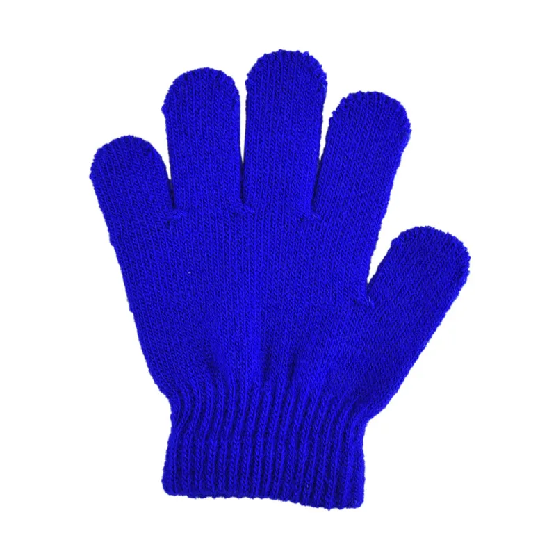 Перчатки милые зимние детские перчатки варежки теплые однотонные на весь палец