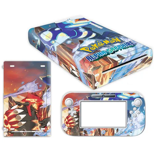 YS-WIIU-0019 Наклейка Pokemon Go Pikachu из кожи для nintendo wii u, чехол для консоли с пультами управления, скины для геймпад для nintendo wii u, наклейка - Цвет: YS-WIIU-0019