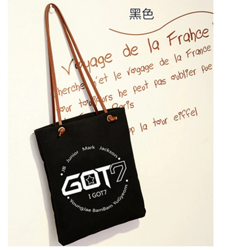KPOP Got7 Cavas школьный рюкзак ранец Harajuku сумка на одно плечо Jackson Bambam Mark JB JR Young Jae k pop got
