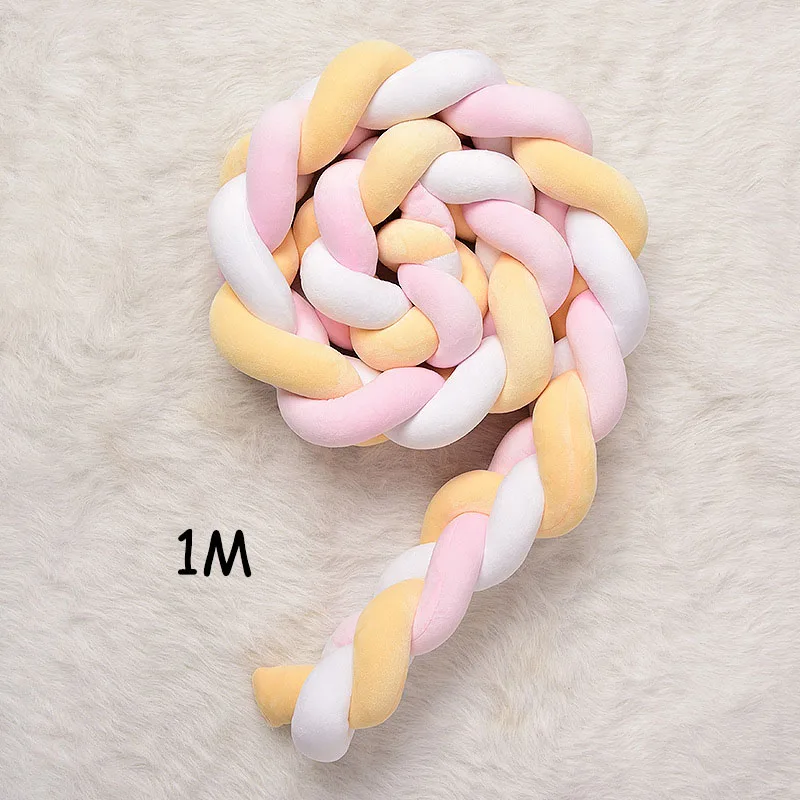 Бамперы для детской кровати датские тканые цветные полоски мяч с узелком