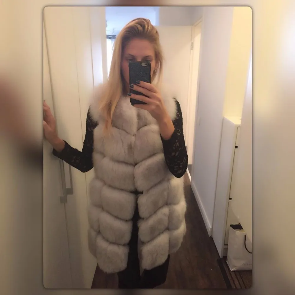 Жилет из натурального Лисьего меха, жилет из натуральной кожи,, Прямая поставка, женские зимние куртки, пальто, жилет от Topfur