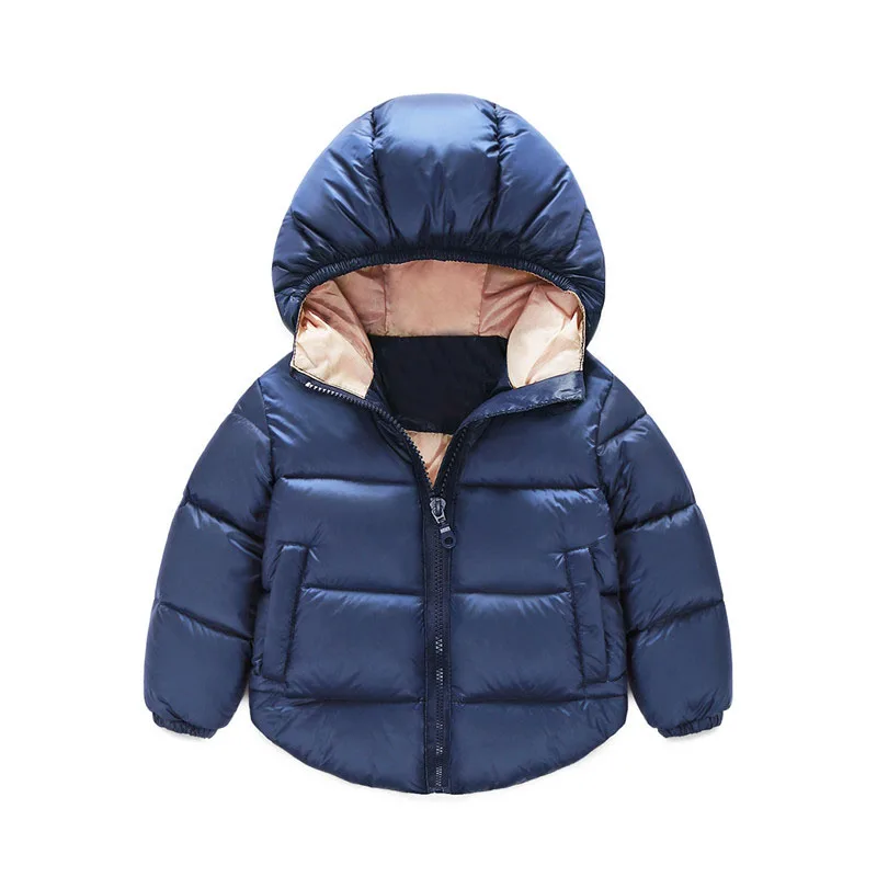 Navy blue Куртка для маленьких мальчиков г. Осенне-зимняя куртка для мальчиков, зимнее пальто детская теплая верхняя одежда с капюшоном, пальто для мальчиков, одежда детская куртка - Цвет: Navy blue