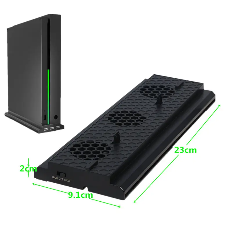 Черный охлаждающий вентилятор Xbox One X высокоскоростная консоль вертикальная