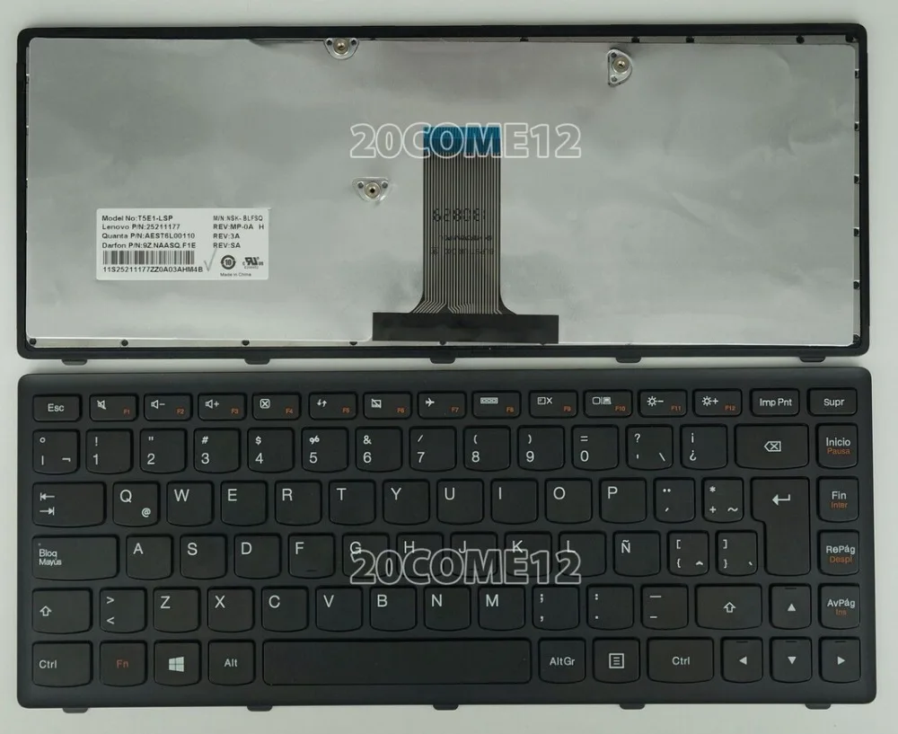 Новый QWERTY латинской испанский / ESPANOL испанец клавиатура для LENOVO IdeaPad S410p N410 шлейф 14