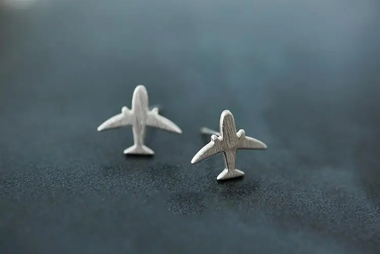 Женские вечерние серьги гвоздики Jisensp модные в виде самолета подарочные для