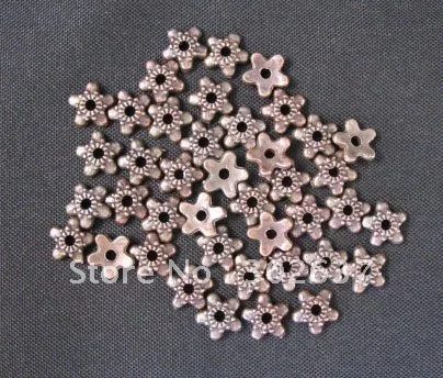 

FREE SHIPPING 500pcs Antiqued copper metal plt flat star bead caps A1236C