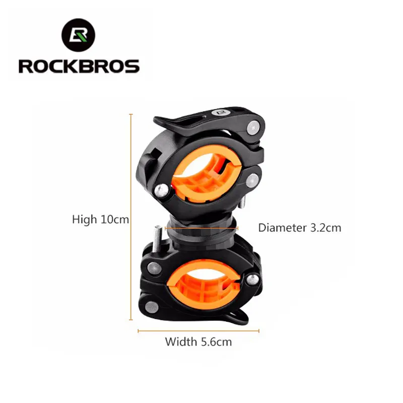 ROCKBROS держатель велосипедного фонарика MTB дорожный велосипед светодиодный передний руль фонарик лампа велосипедный насос держатель 4 цвета Bisiklet Aksesuar N