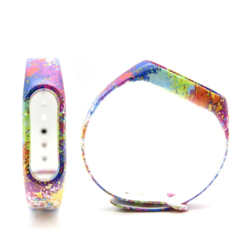 ТПУ умный наручный ремешок для Xiaomi Mi band 2 Новая мода узор Correa de reloj наручные Quick Release застежка PG11 Прямая
