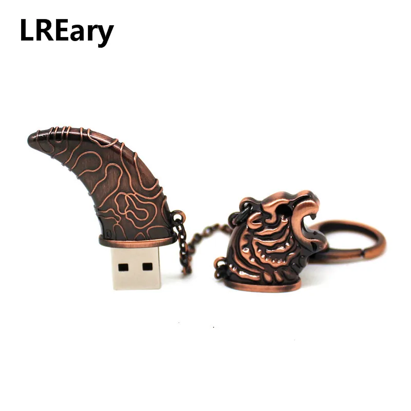 Модный бронзовый дамасский нож кинжал флэш накопитель usb металлический скимитар