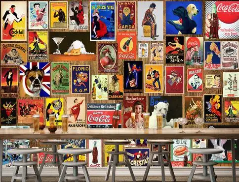 Пользовательские фото обои 3d настенные фрески Европа и США винный бар KTV