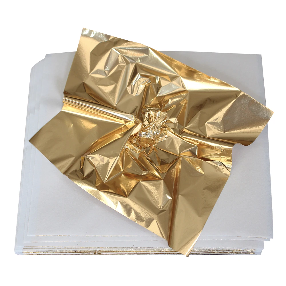 100 шт Тайвань захватывающий античный медный листочек блестящий имитация