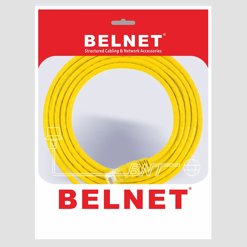 Сетевой Ethernet Кабель BELNET RJ45 Cat5E соединительный шнур Lan 100 Мбит/с UTP неэкранированный