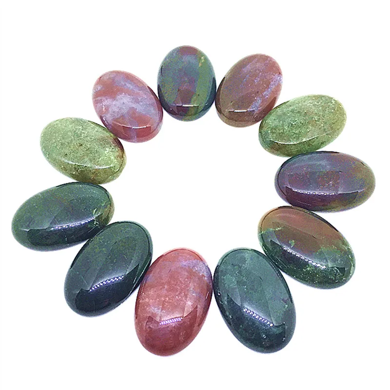 Beadztalk 30pcs Natural Stone Cab Cabochons Beads Oval 18x25 mm Carnelian Red stone DIY Necklaces Bracelets Jewelry | Украшения и