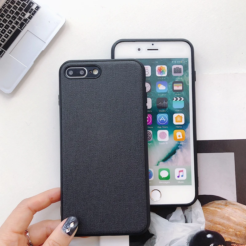 Тканевый чехол с текстурой для iPhone 7 X XS Max мягкий простой 8 plus 6 6S XR задняя крышка |