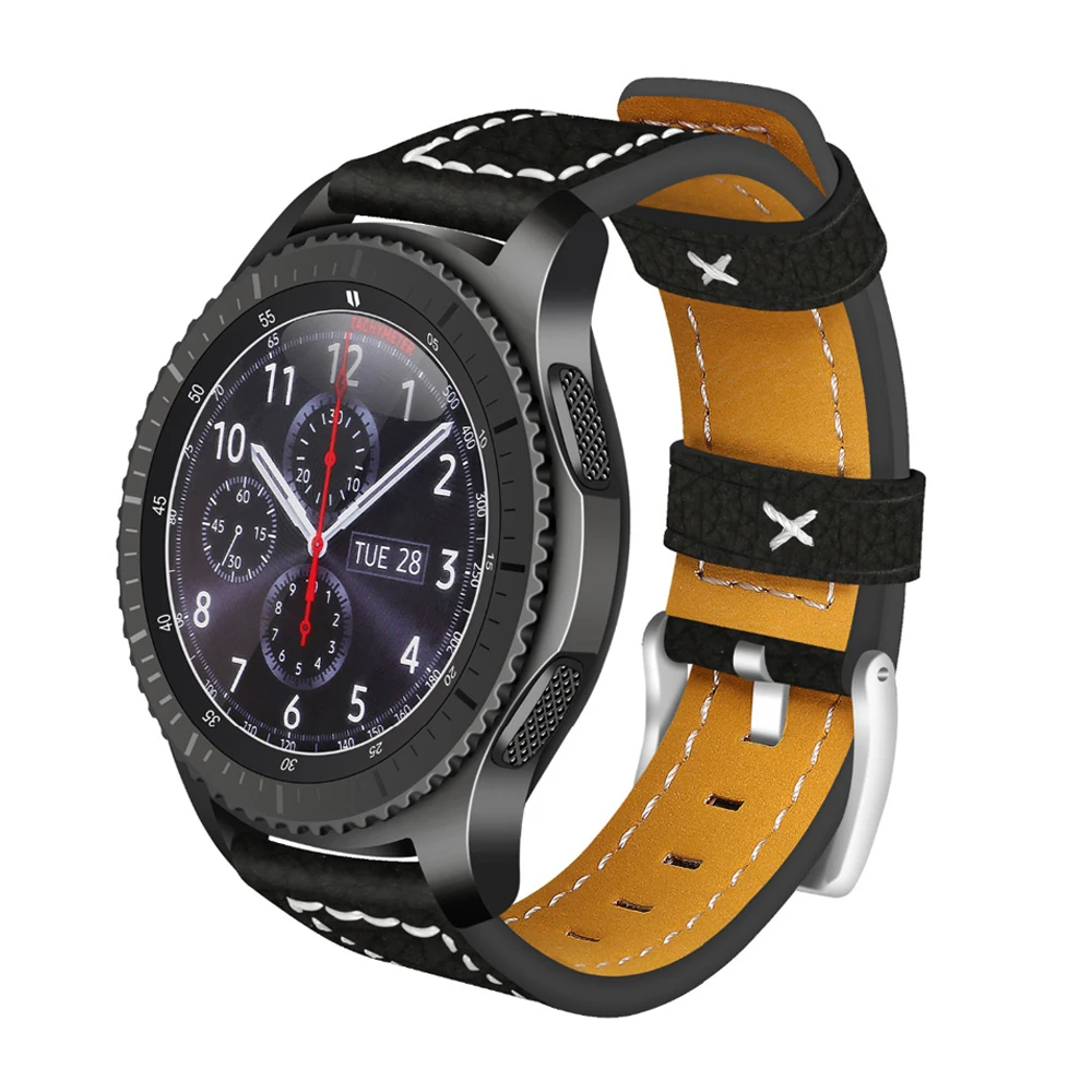

Ремешок из натуральной кожи для samsung gear s3 frontier/classic watch band 22 мм, кожаный браслет для наручных часов, умные часы