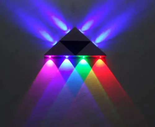 Dimmable/Not Up/Down 8W LED настенное бра светильник треугольная лампа диско холл ресторана