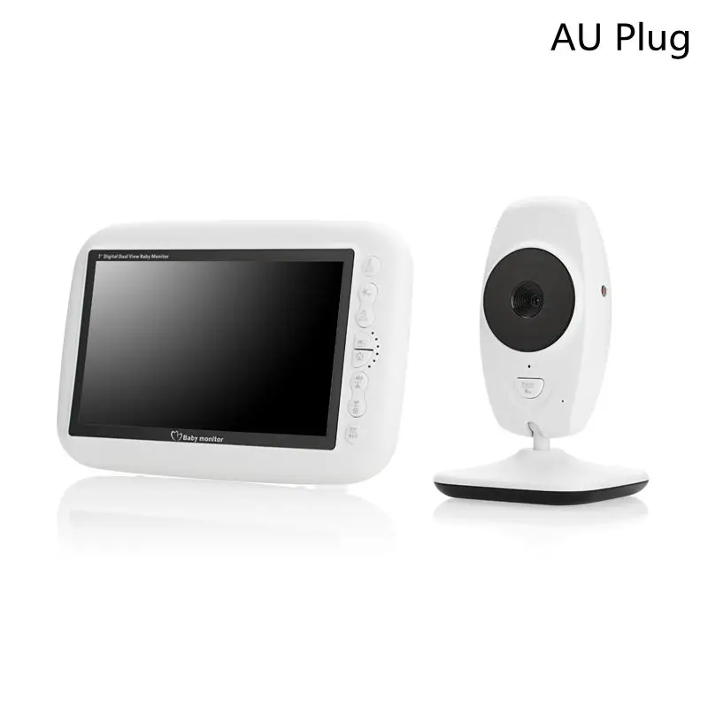 AU Plug 7,0 дюймов детская камера монитор ночного видения 4 колыбельных монитор температуры Babyphone видео детский спящий монитор - Цвет: AU Plug