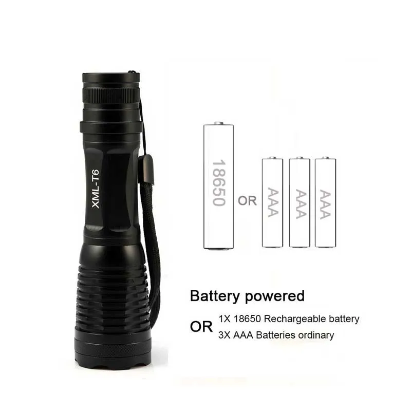 Горячий светодиодный фонарик XM-LT6 9500LM 5 Режим Zoomab факел Охота Luz вспышка тактика