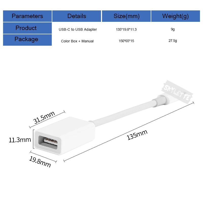 OTG USB C разъем SLR адаптер для камеры флэш накопитель конвертер Type Xiaomi 9 Huawei P30 iPad Pro