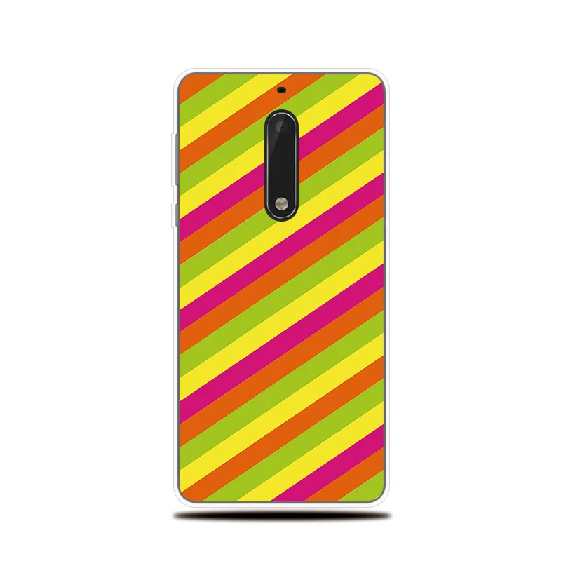 Цветной Клетчатый ромб шаблон Силиконовые чехол для телефона Nokia 2 1 3 5 6 плюс