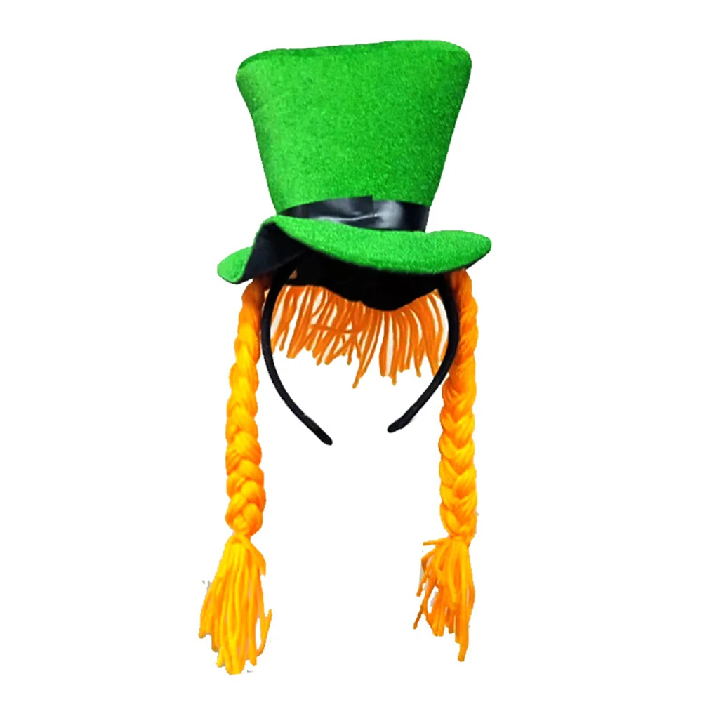 Унисекс модная зеленая шляпа Leprechaun с плюшевой шляпой карнавальный костюм