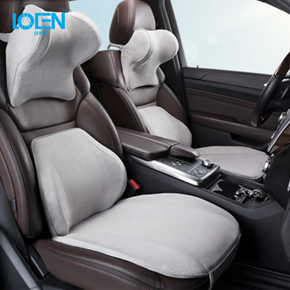LOEN U shaped Artificial Plush Memory Foam Car Neck pillow supports headrest Comfortable driving Universal Seat support cover | Автомобили