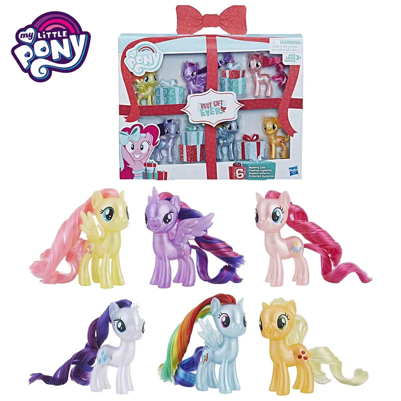 Набор цветных игрушек My Little Pony в штучной упаковке, Сумеречная искорка, Принцесса Селестия Пинки пай, пушистая фигурка, куклы, игрушки в подарок