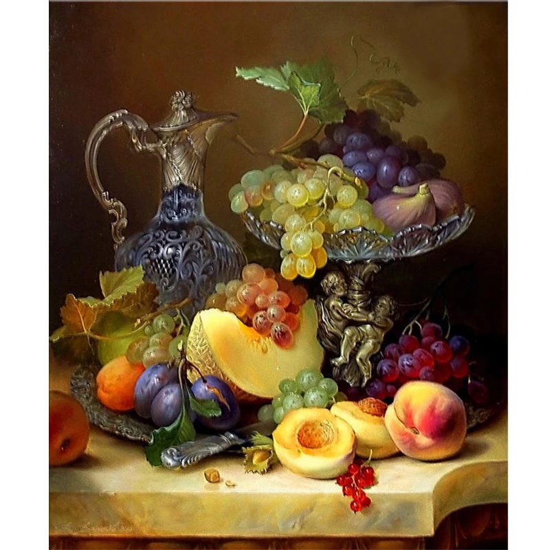 Алмазная вышивка фрукты стол 5D алмазная живопись крестиком 3D мозаика картина