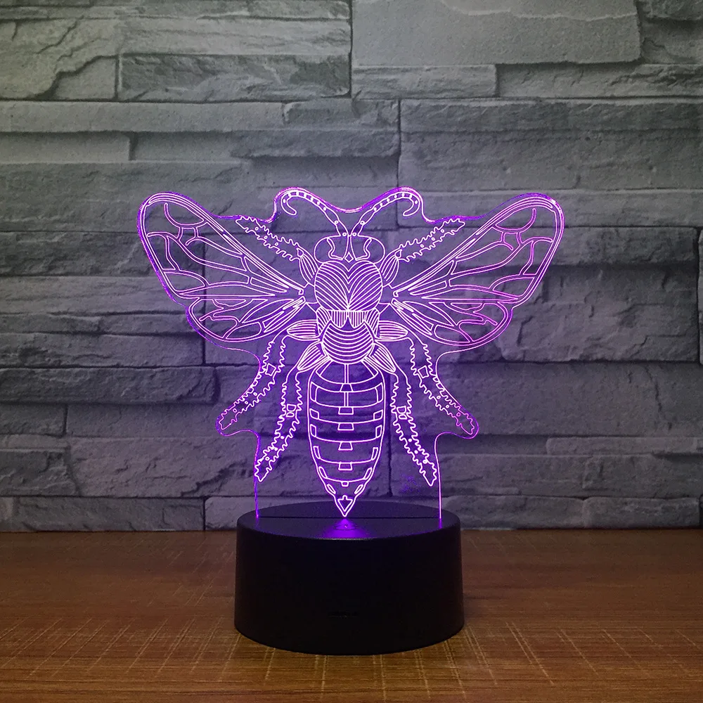 2018 Новый Бабочка 3d светильник светильники Красочные ночника Usb Питание сенсорный
