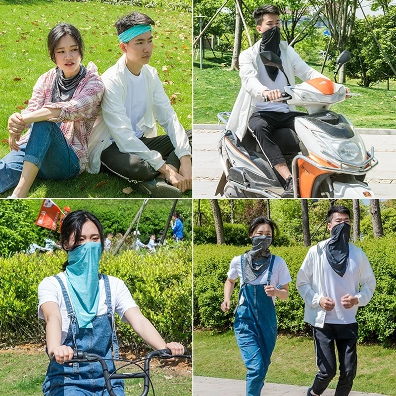 Маска-шейный косынка для бега, велоспорта и других активных видов спорта с защитой от ультрафиолета RockBros UPF50+ дышащая и быстро сохнущая.