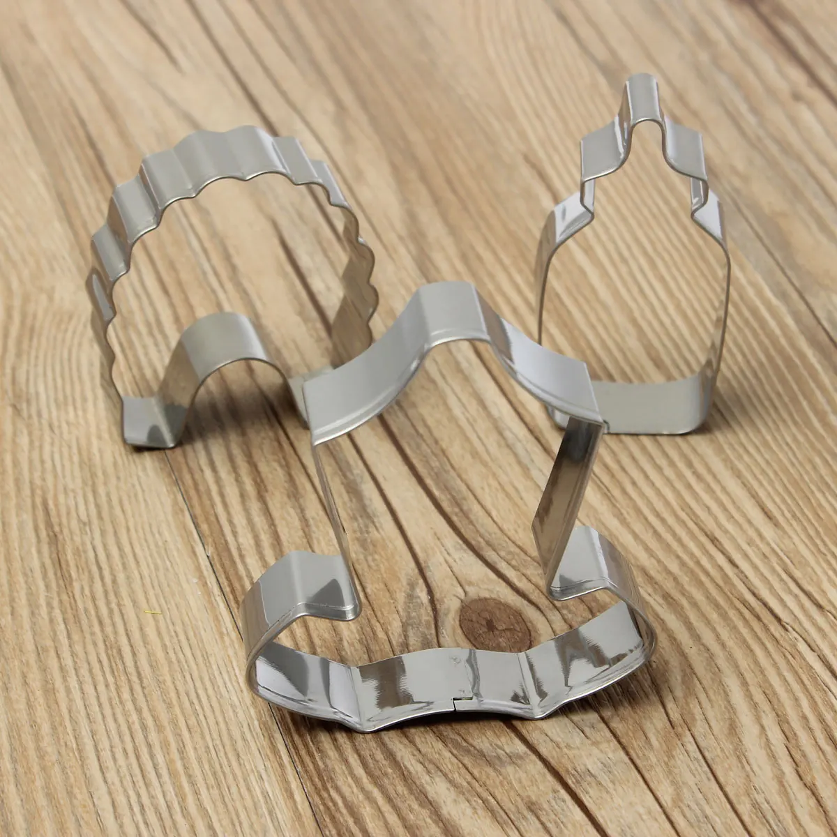 3Pcs Stainless Steel Baby Shower Bottle Cutter Mold DIY Cake Pastry Set | Дом и сад