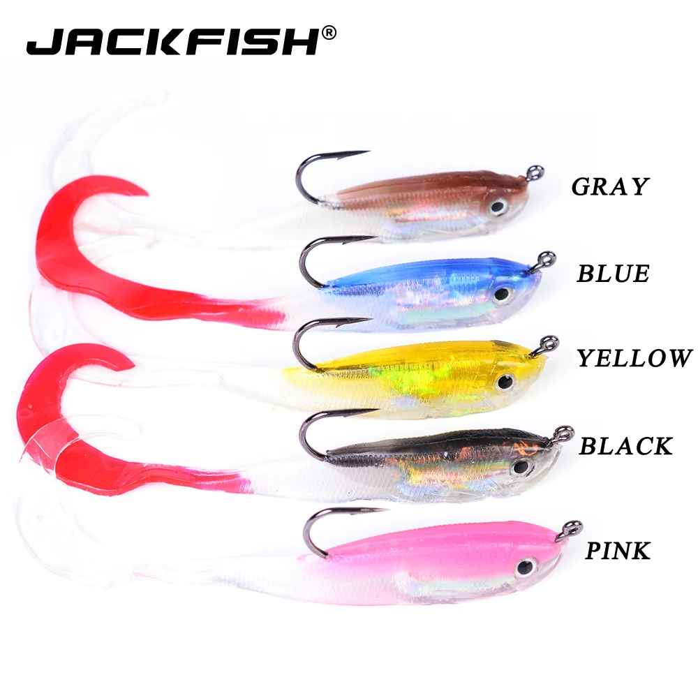 JACKFISH мягкая рыболовная приманка с длинным хвостом 11 см/16 г свинцовая рыба