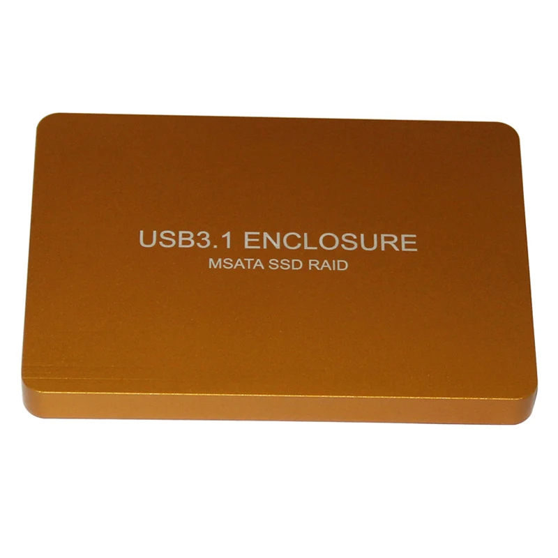 Внешний бокс для жесткого диска с интерфейсом USB 3030 и 2 портами MSATA SSD Raid 0 1 PM 3050