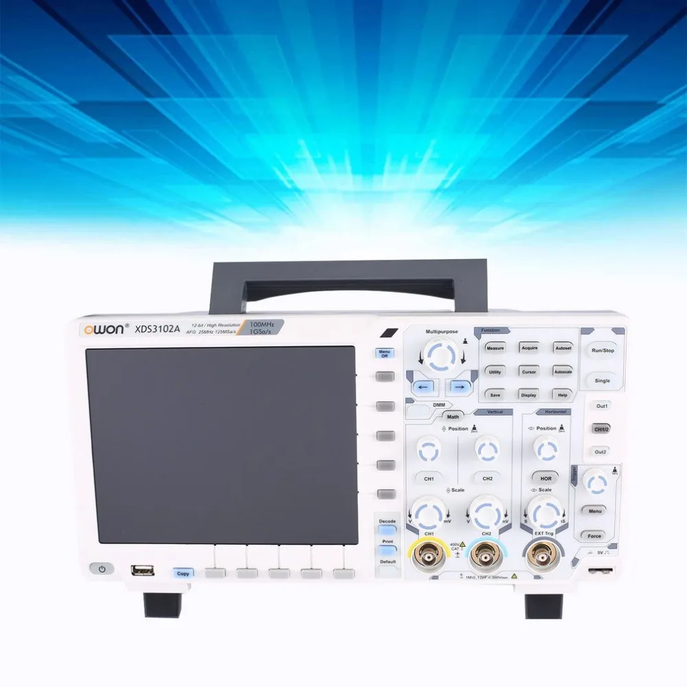 Owon цифровой осциллограф высокого разрешения 100 МГц 1Gsa/S Adc 2 канала с глубокой