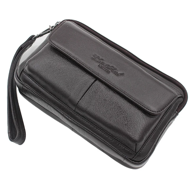 Сумка клатч из натуральной кожи кошелек для мужчин первый слой Воловья кожа