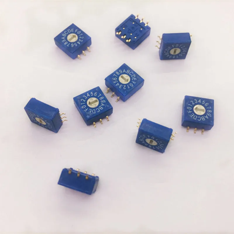 EziUsin 100 шт. 16 поворотный переключатель кодирования SMD 6 футов/0 мм хвостовик от 3 до 0