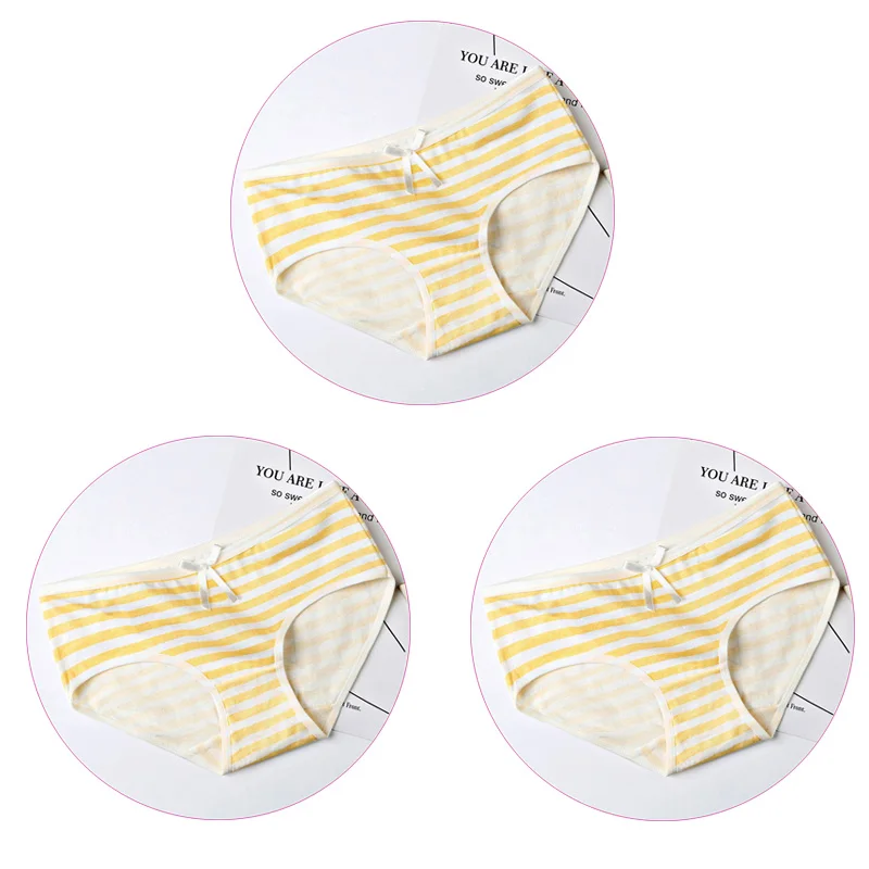3Pcs-Apricot 3 шт./компл. нижнее белье Для женщин трусы хлопковые трусы нижнее белье, шорты для девочек, детское нижнее белье красивые трусы Нижнее белье Женские трусы молодые девушки трусики трусы - Цвет: 3Pcs-Apricot
