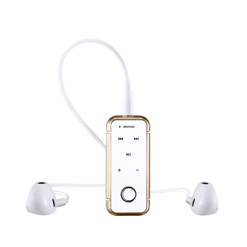 JISNERTA, беспроводная мини bluetooth-гарнитура, Спортивная, Auriculares, громкая связь, портативные наушники, зажим, беспроводная гарнитура, микрофон, трубка - Цвет: Gold