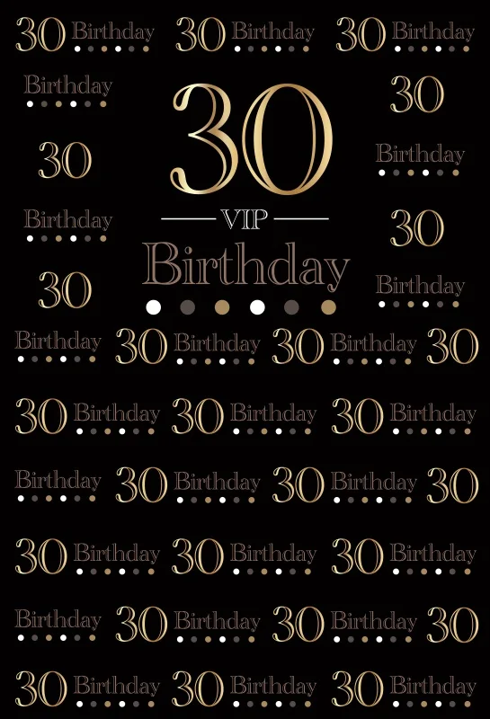 Laeacco 30th 50th День Рождения фотография черный фон VIP световые пятна портрет