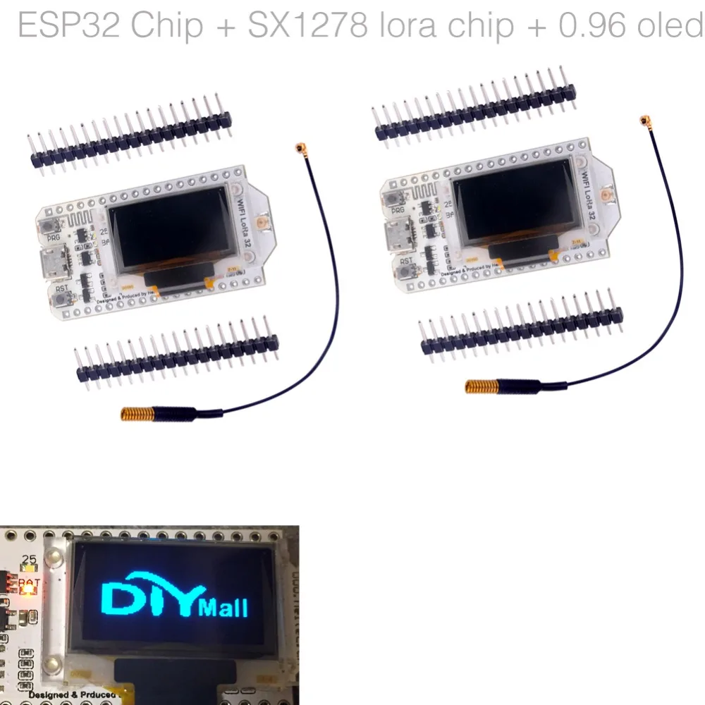 2 комплекта RCmall 0 96 OLED дисплей ESP32 Wi Fi Bluetooth Lora макетная плата - Цена: 2 737,74 руб.